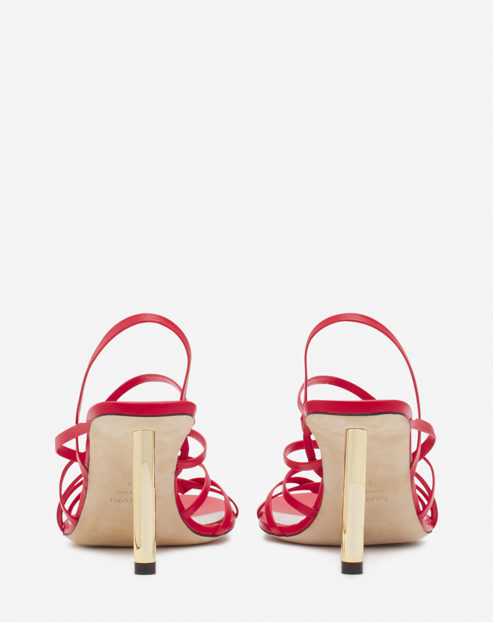 Lanvin Sequence 70mm Leather Sandals In Red