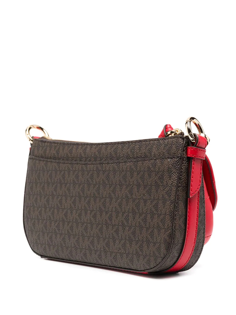 Michael Michael Kors Logo-print Double Cross-body Bag In Red
