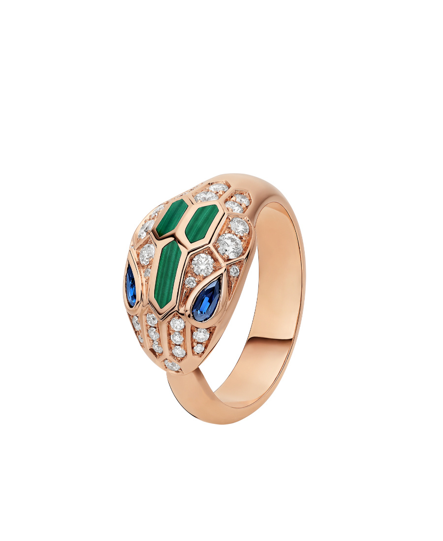Bvlgari 18k Rose Gold Ring In Yellow