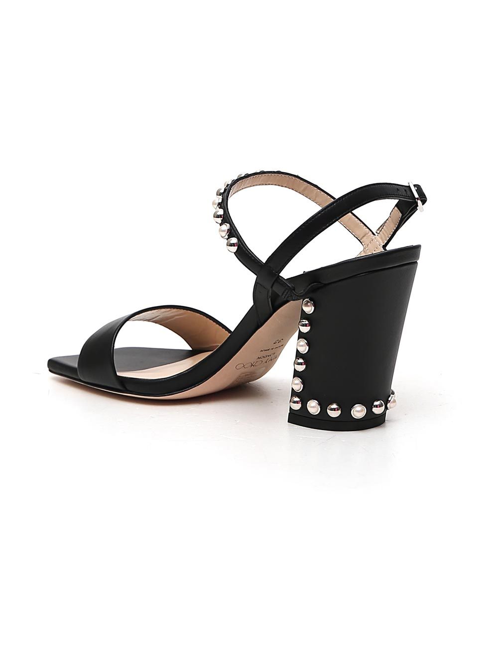 JIMMY CHOO AADRA85 SANDALS WITH SQUARE HEAD AND HIGH HEELS