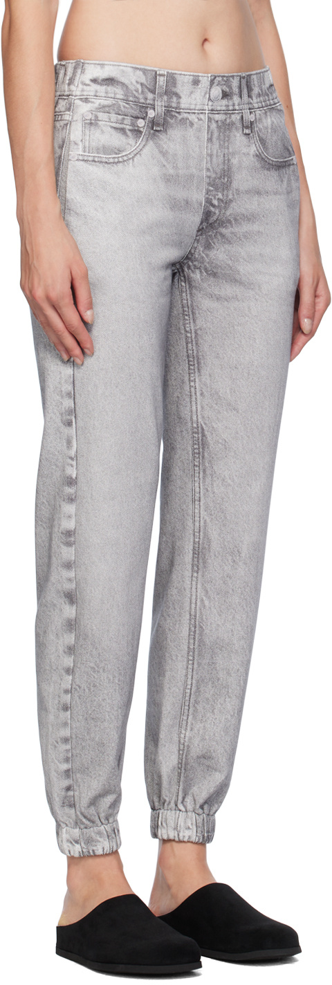 Shop Rag & Bone Miramar Faded Denim Pants In Gray