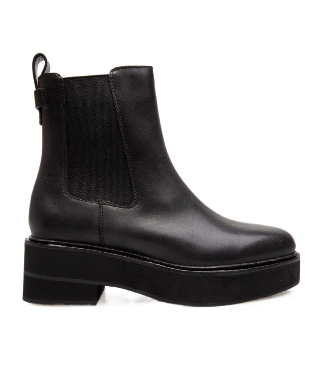 Ralph Lauren Round-head Short Boots In Black