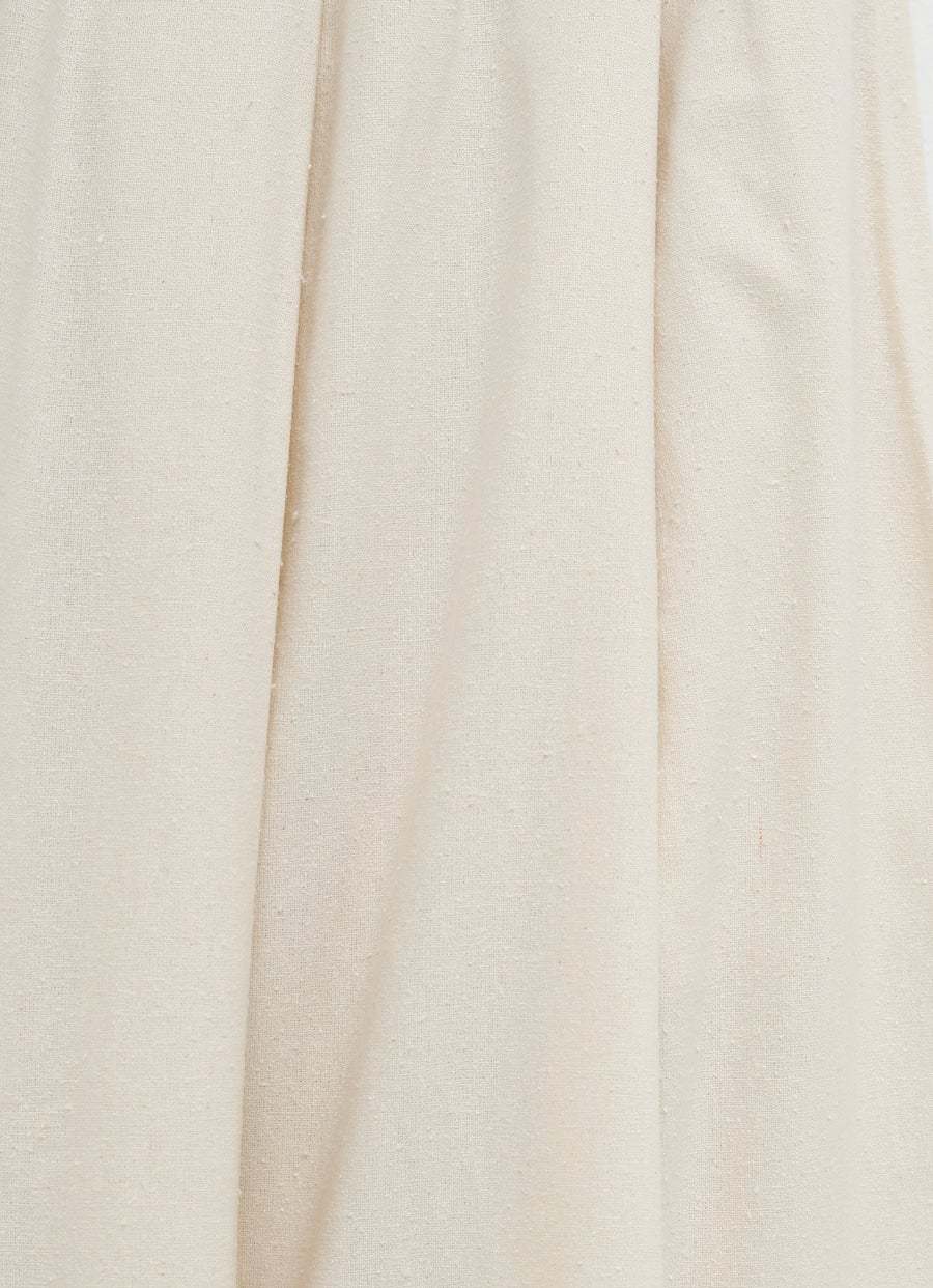 Baserange Elastic Waist Casual Pants In White