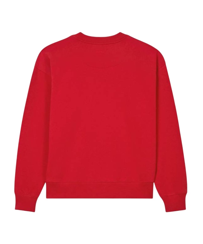 Kenzo Round-collar Long-sleeve Hoodie In Red