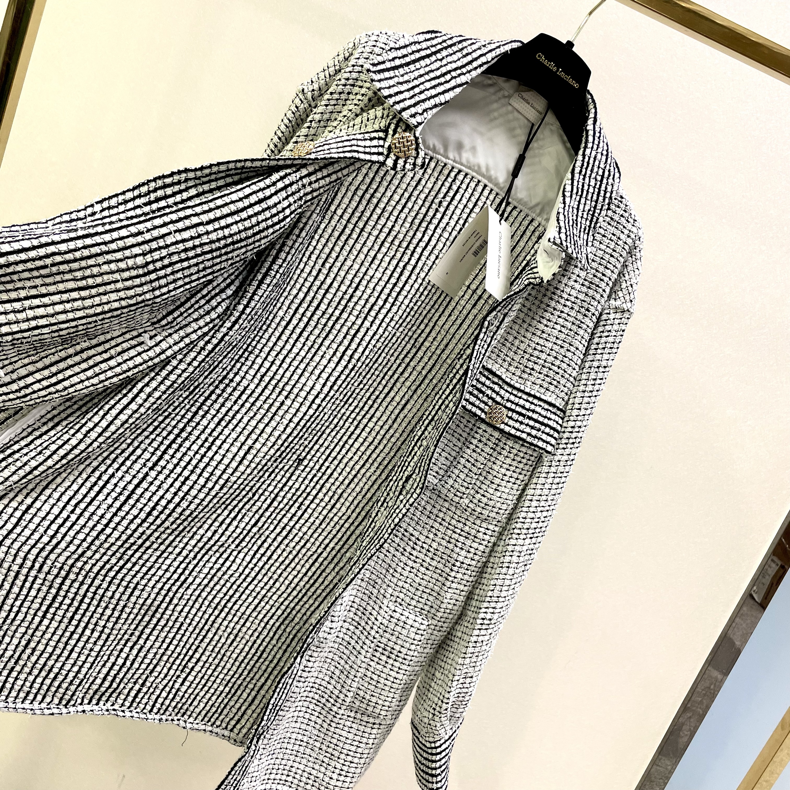 Charlie Luciano Logo Casual Jacket In Gray