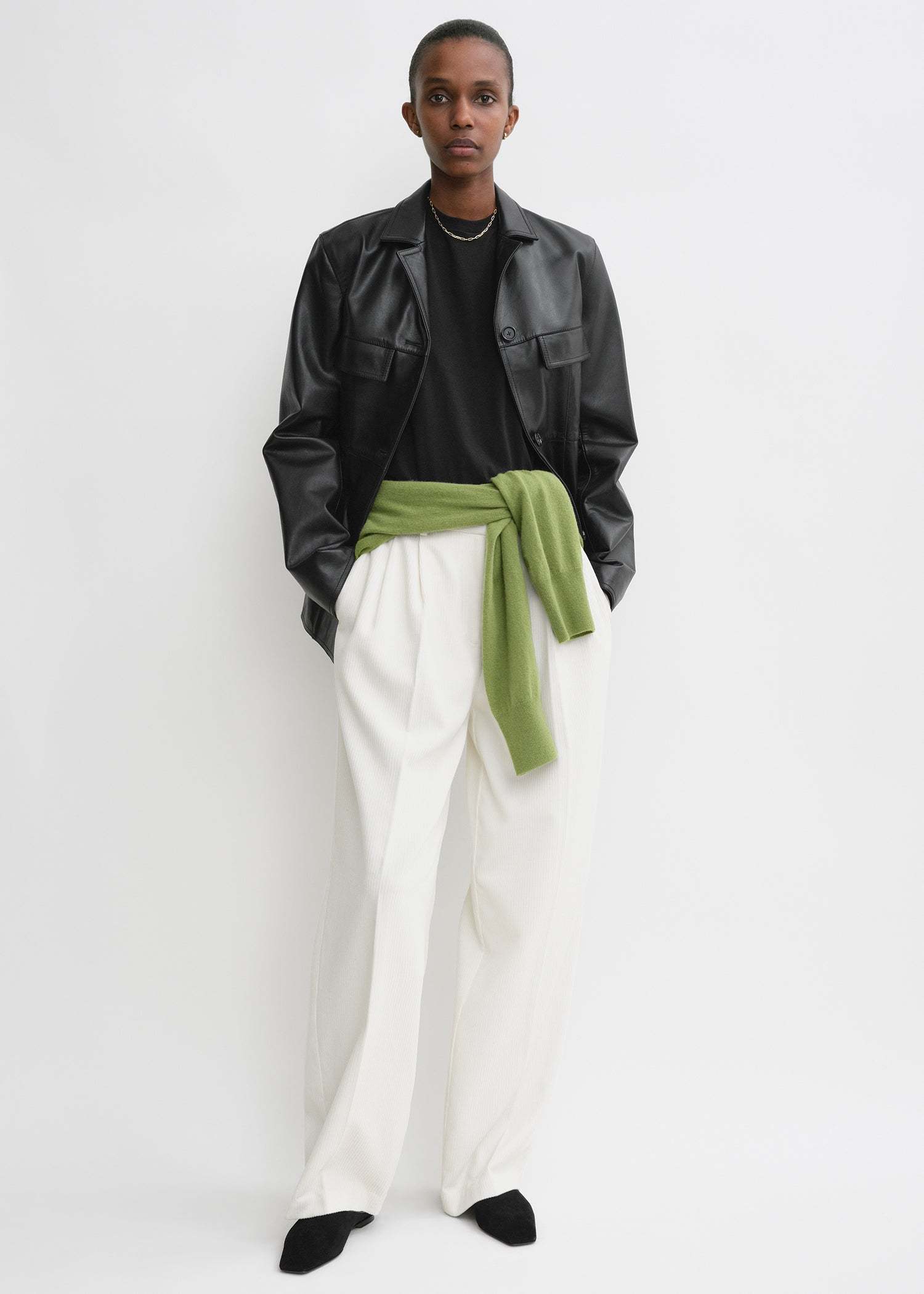Totême Belt-loop Casual Pants In White