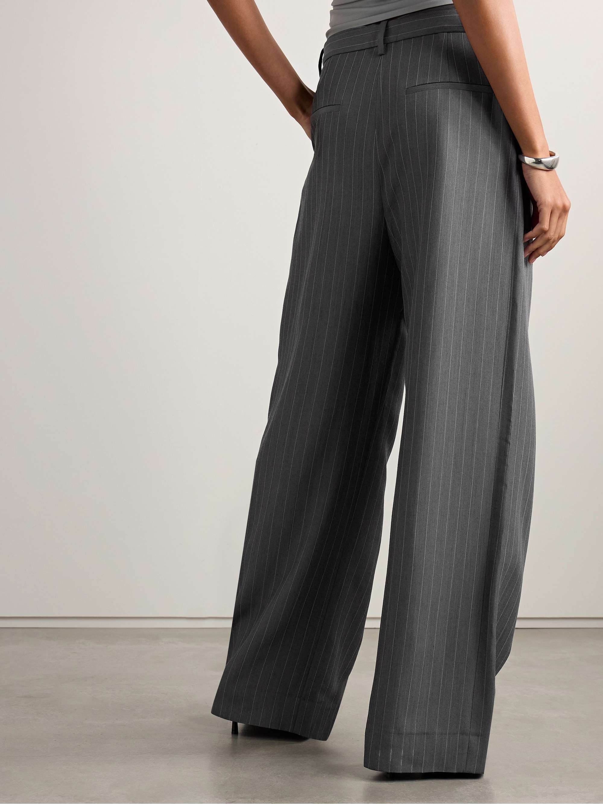 Acne Studios Pinstripe-pattern Trousers In Black