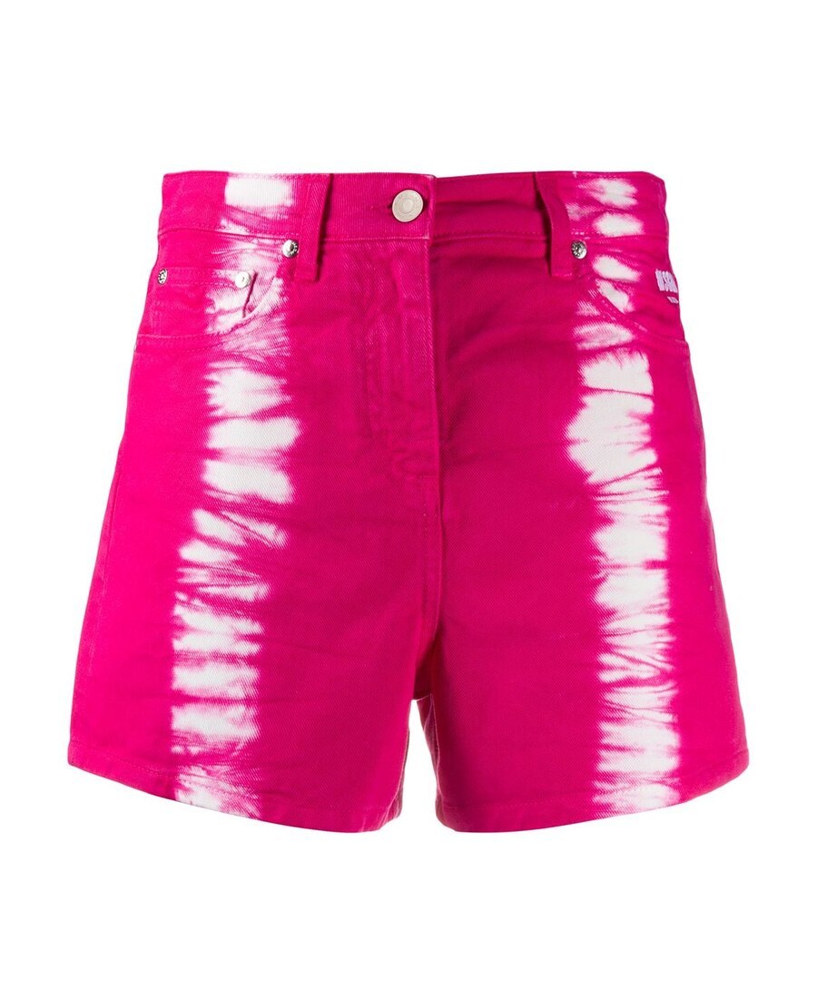 Msgm Logo Detail Shorts In Pink