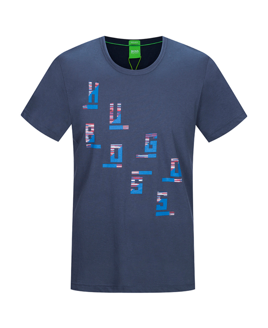 Hugo Boss Logo Details T-shirt In Blue