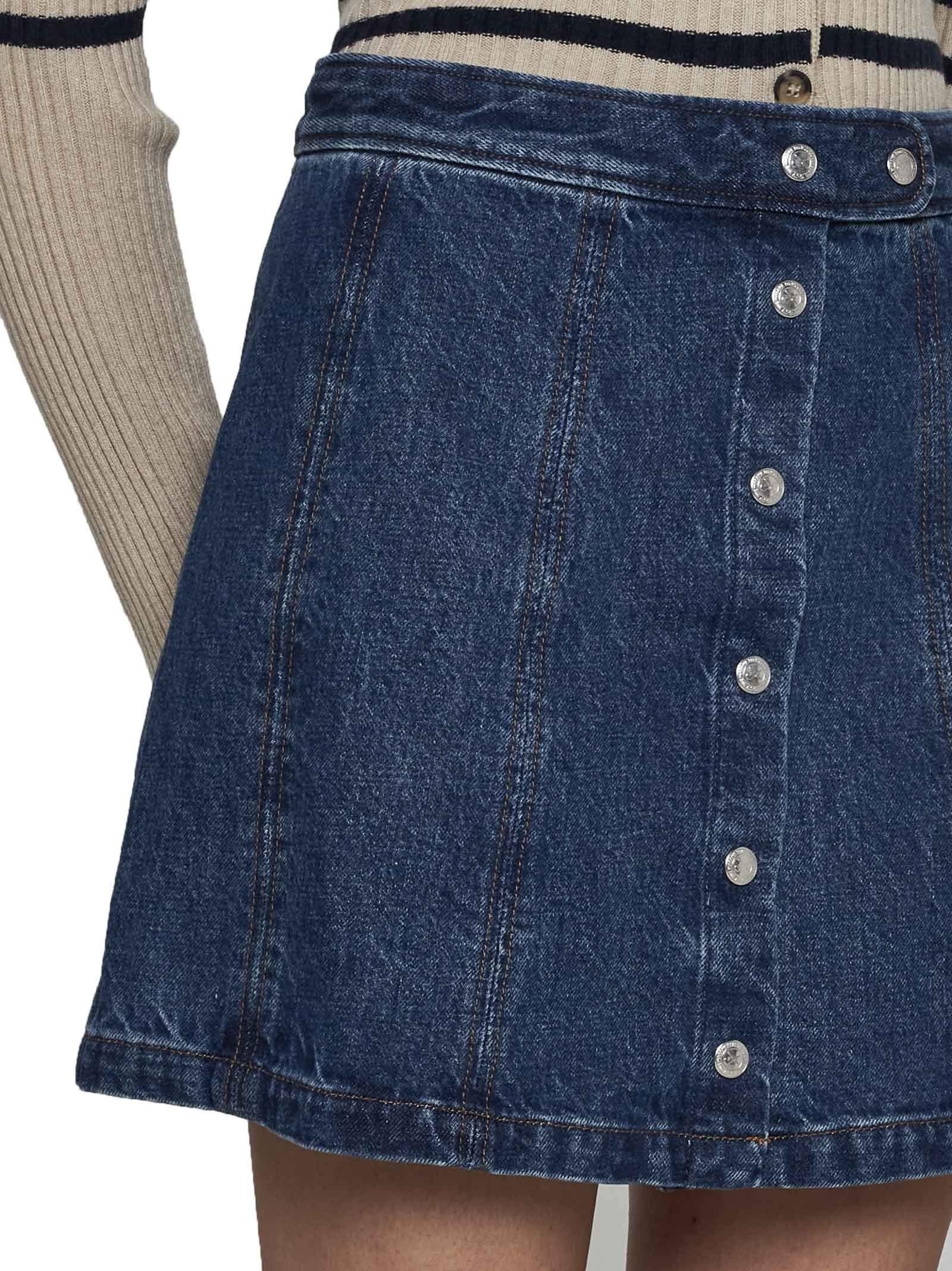 Apc A.p.c. T-shirt With Logo In Blue