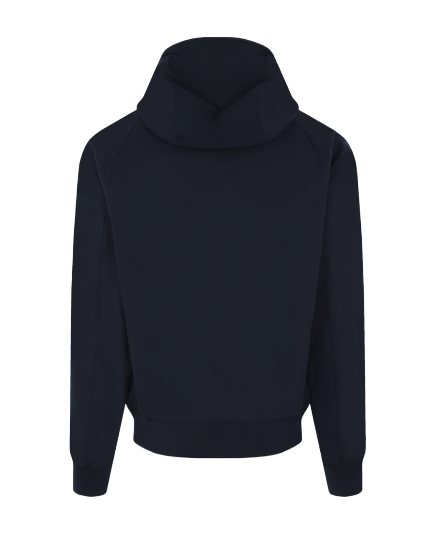 C.p. Company Logo-patch Zip-up Sports Jacket In Black