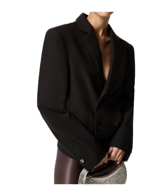 Coperni Double-breasted One-piece Jacket In Black