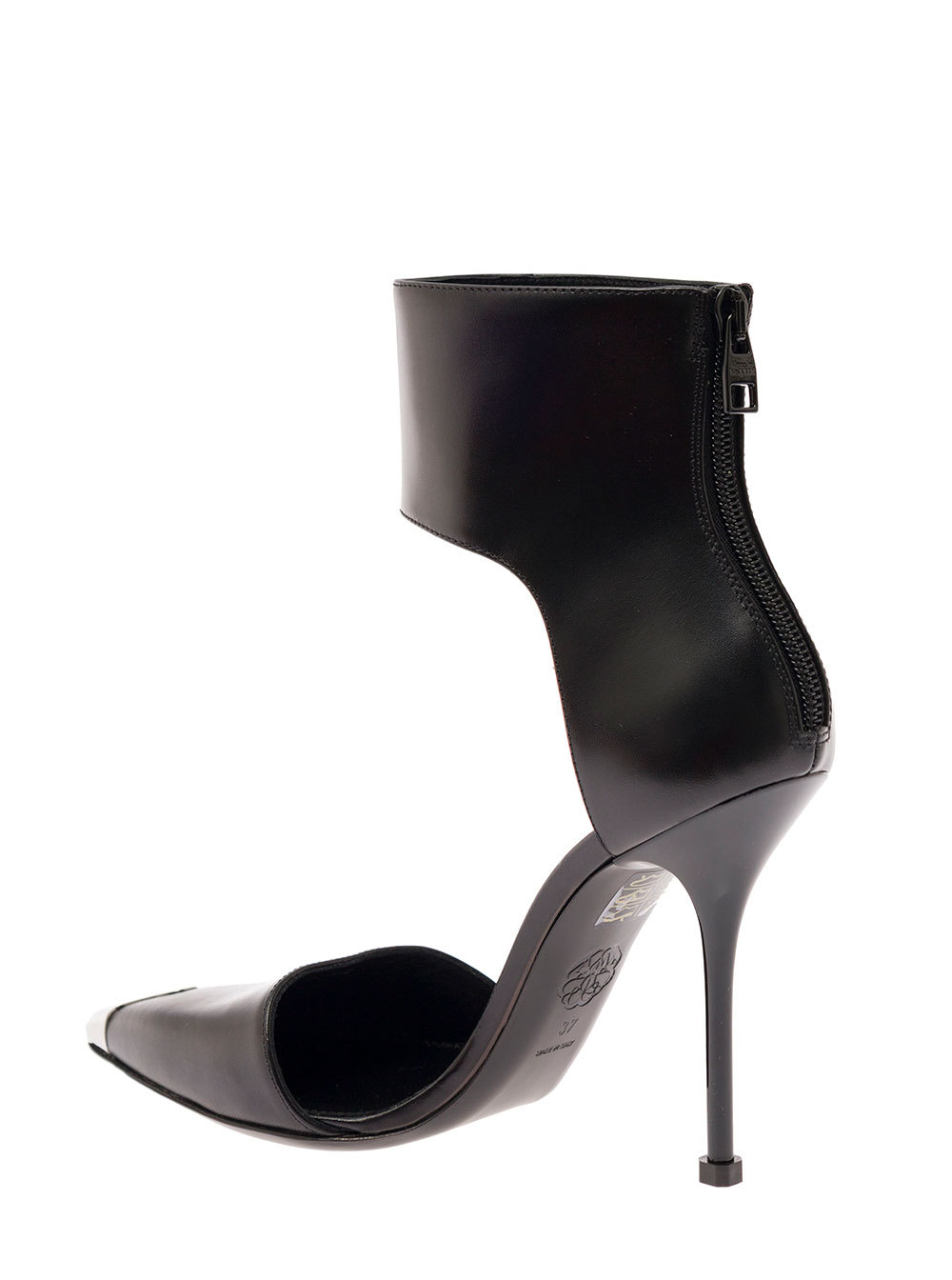Shop Alexander Mcqueen Harness Punk 105mm Leather Pumps In Black