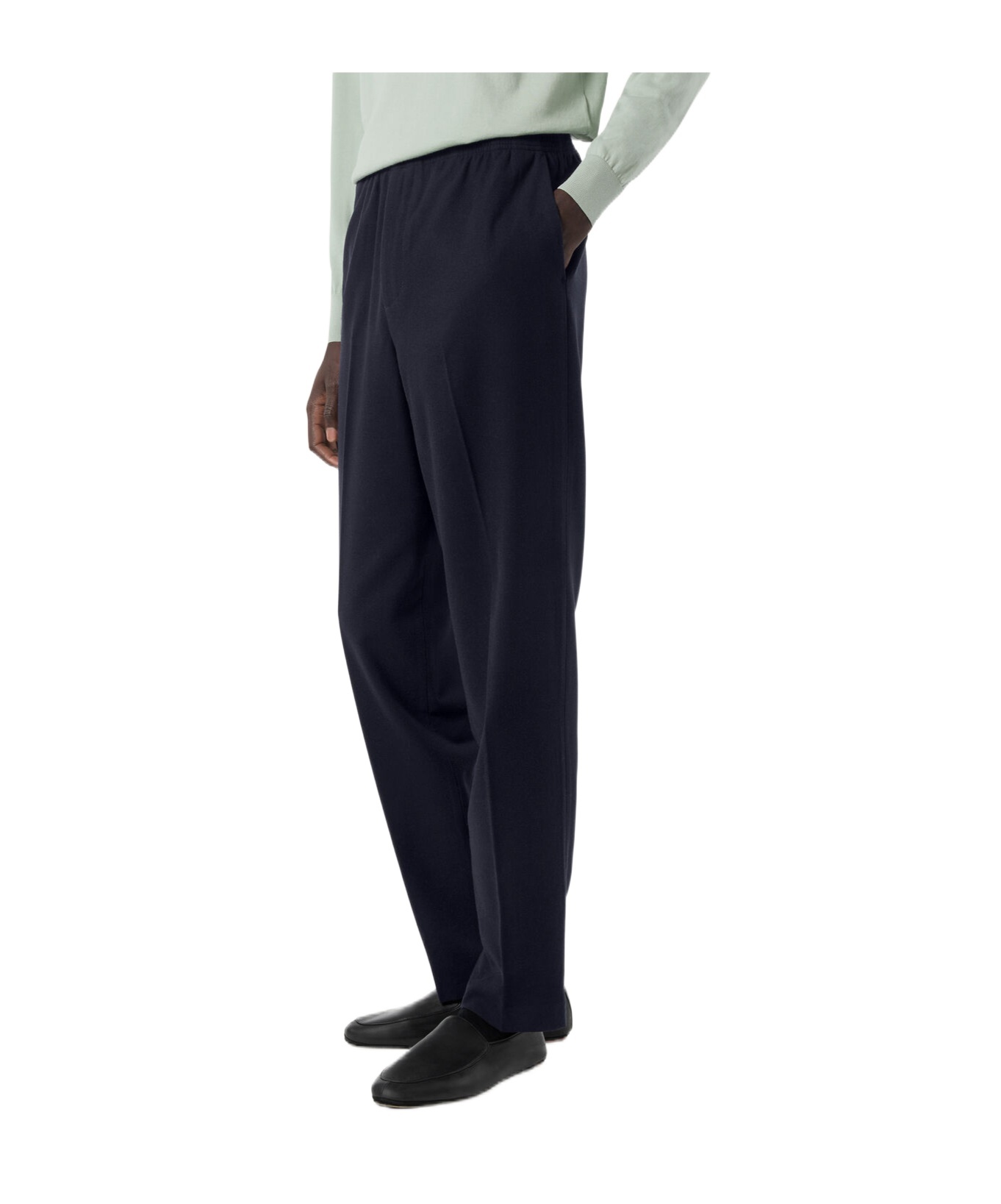 Loro Piana Creased Trousers In Blue