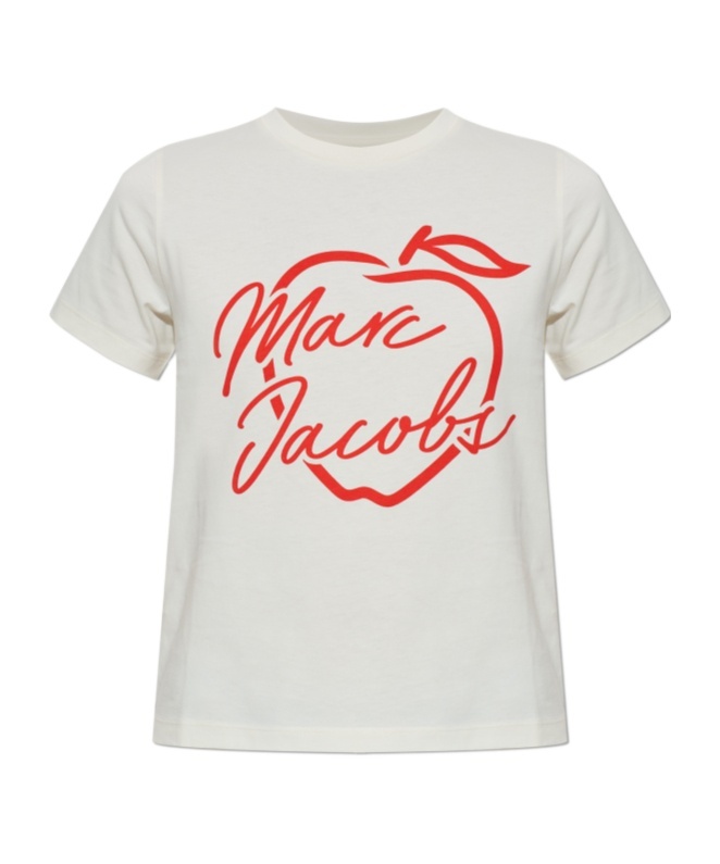 Marc Jacobs Logo Print T-shirt In Neutral