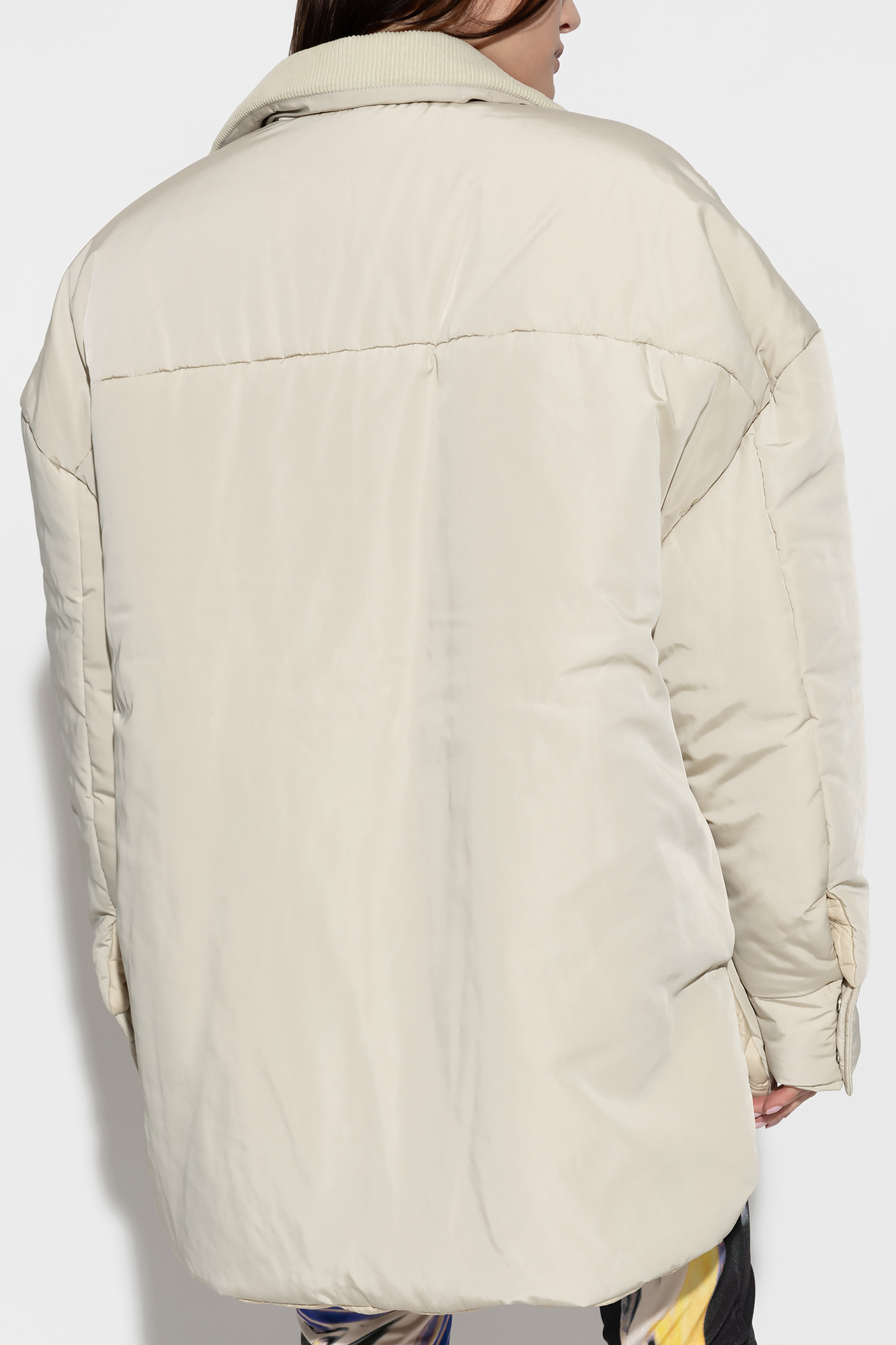 Attico The  Straight Hem Oversized Jacket In Nude