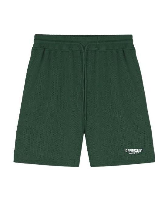 Represent Logo-print Drawstring Running Shorts In Green
