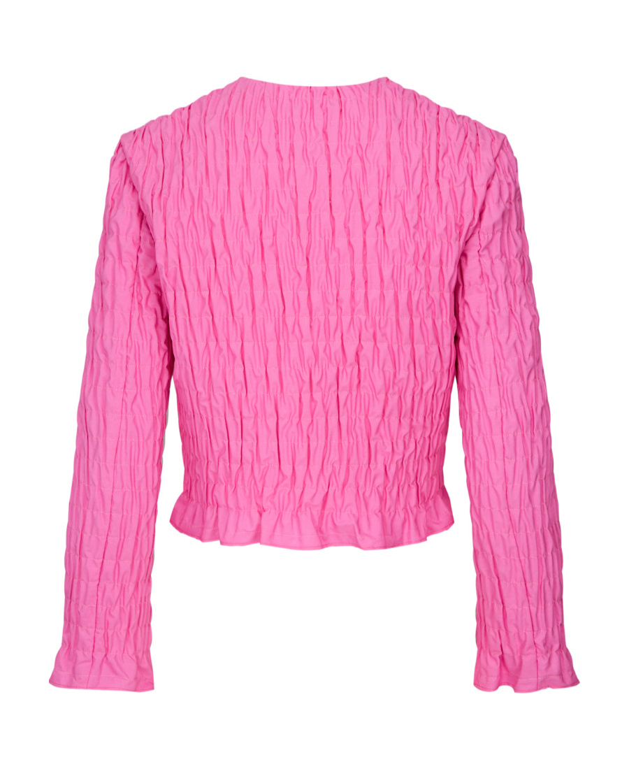 Msgm Woman Blazer Fuchsia Size 6 Cotton In Pink