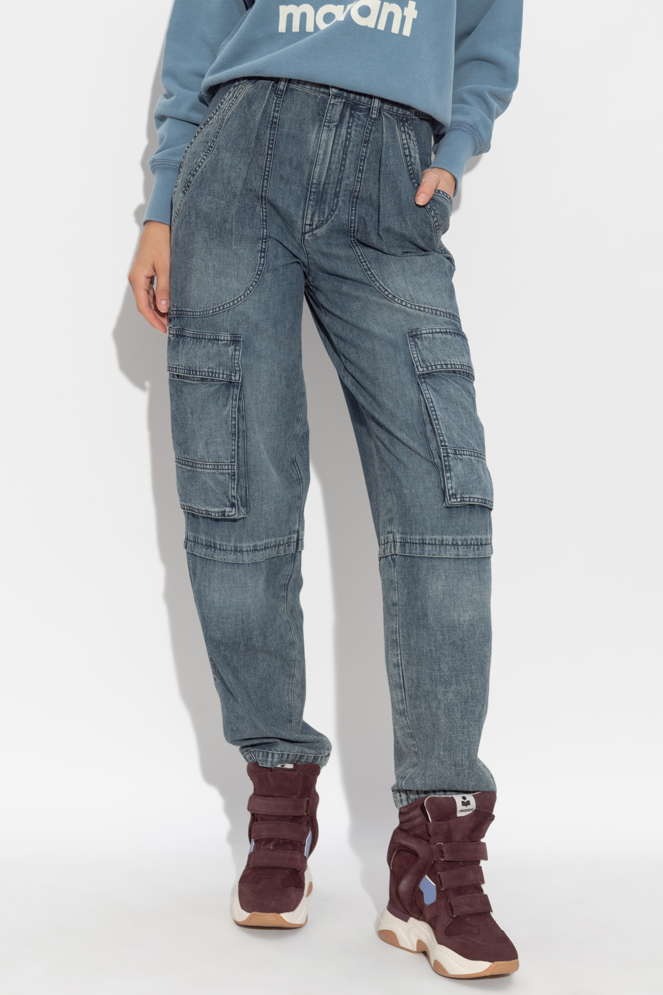 Isabel Marant Étoile Jeans With Belt Loops In Blue