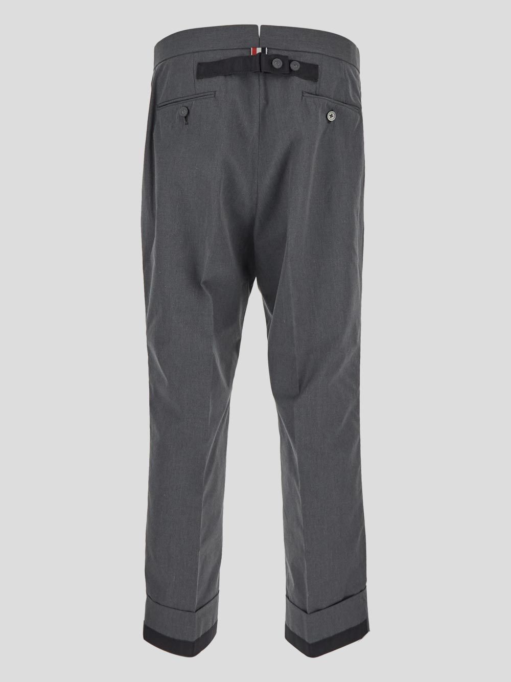 Thom Browne Tailored Cropped Twill Trousers In Black