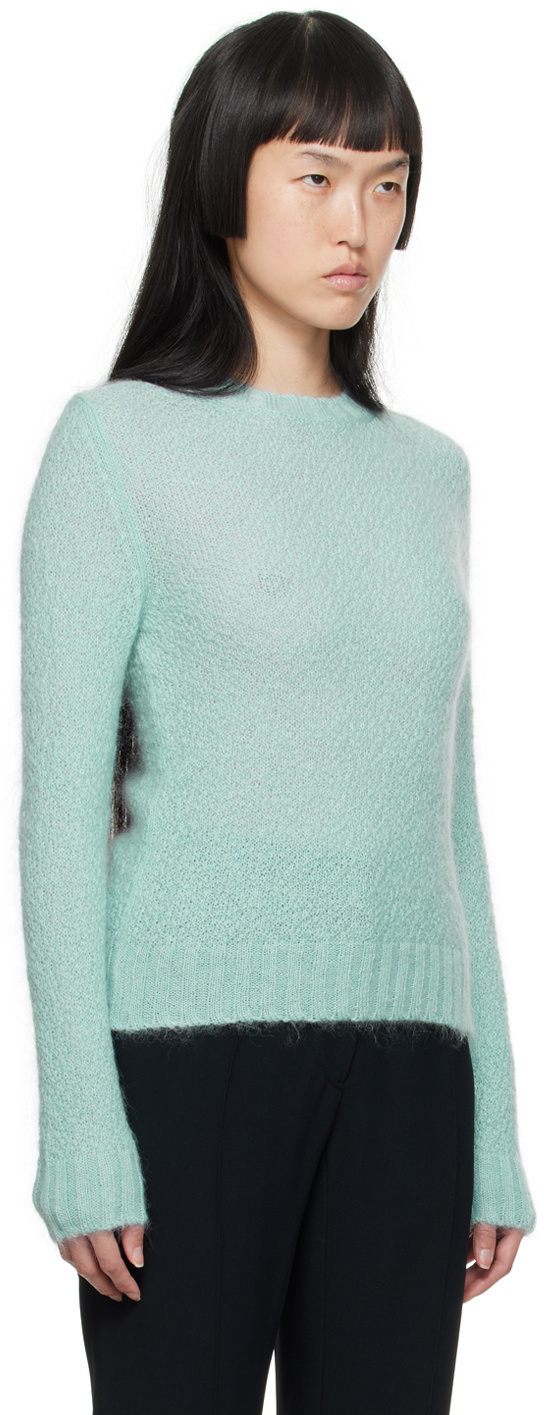 Jil Sander Round-collar And Long-sleeved Sweater In Green