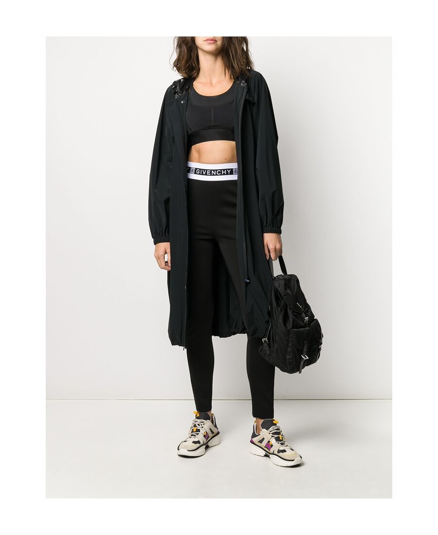 Givenchy Hooded Belted Raincoat In Black