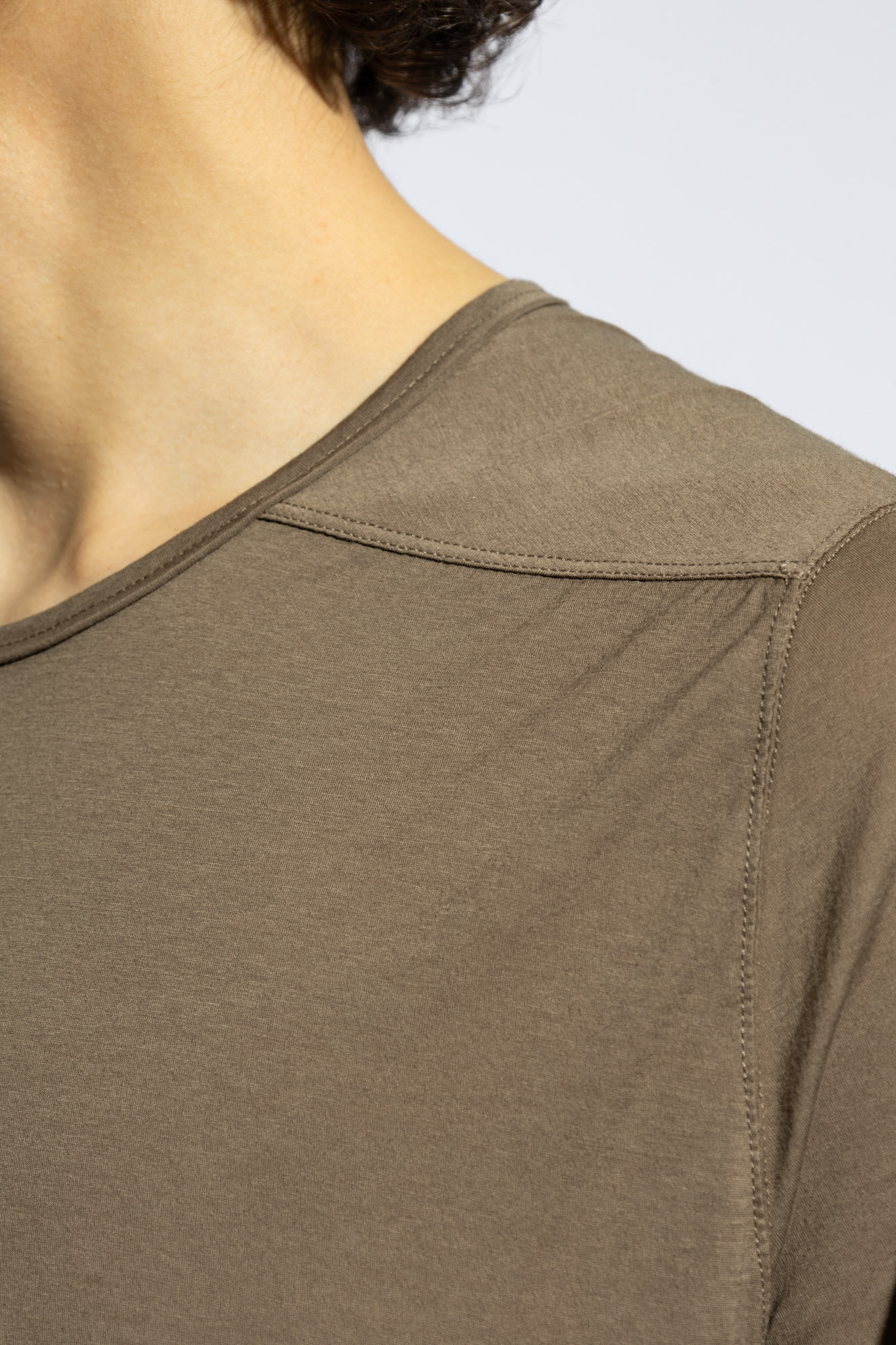 Rick Owens Drkshdw Level T Cotton T-shirt In Gray
