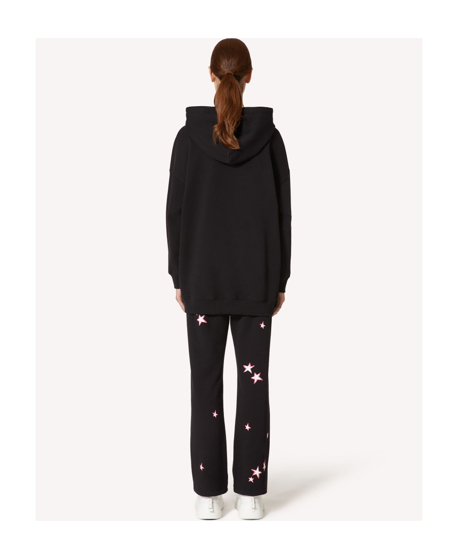 Red Valentino Pentagram Pattern Sweatpants In Black