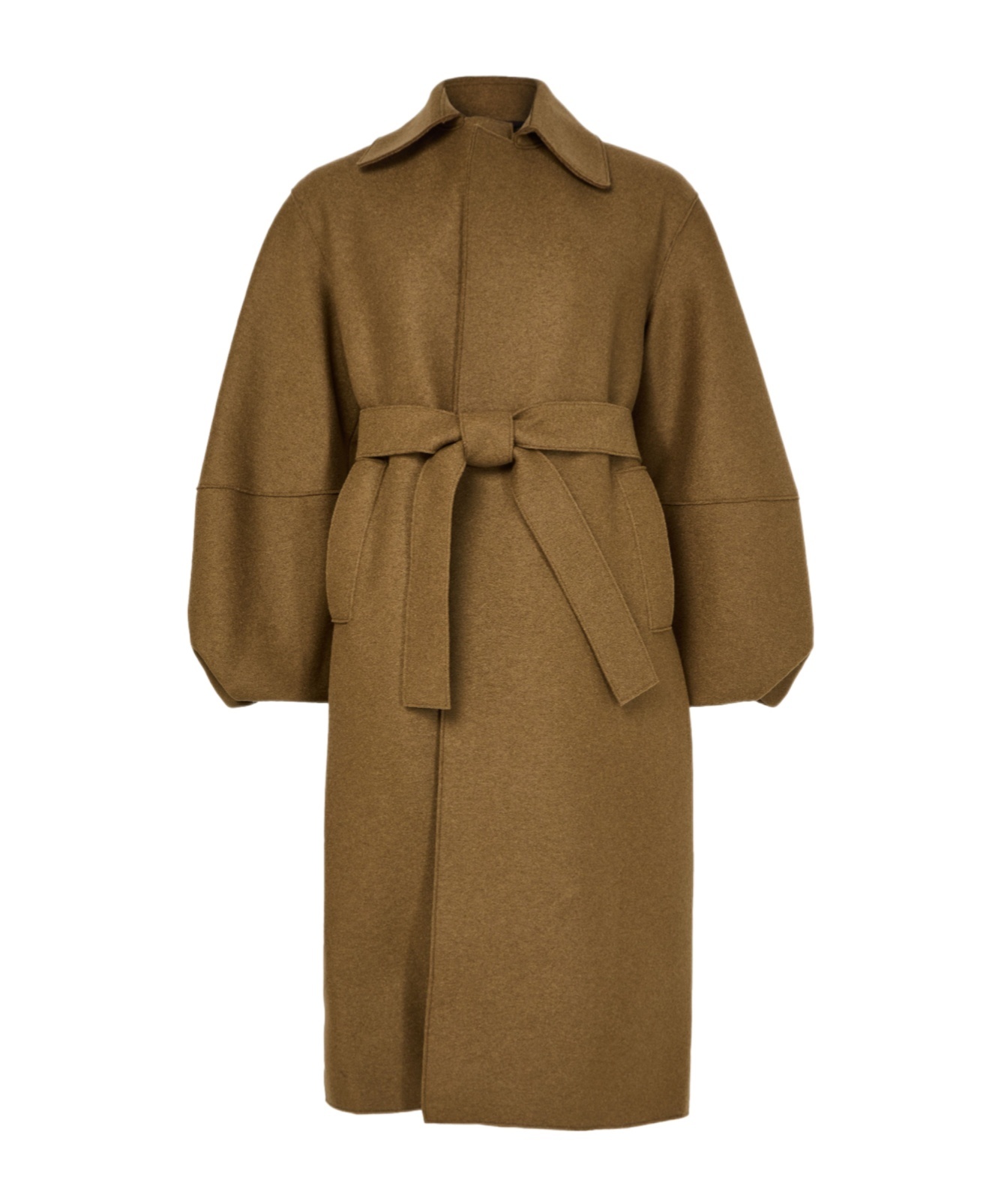 Harris Wharf London Puff-sleeved Coat In Green