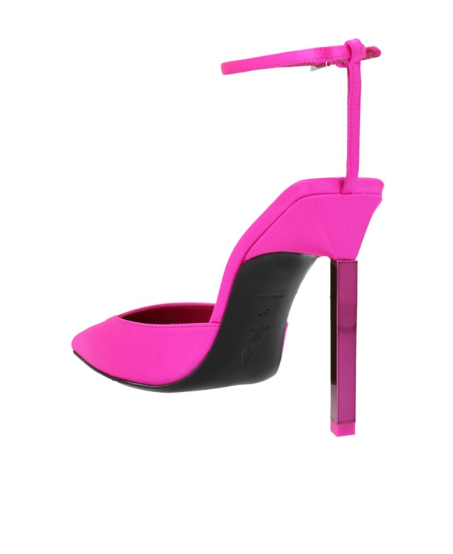 Attico Perine Satin Pumps In Pink