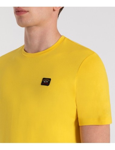 Paul & Shark Round Neck Logo T-shirt In Yellow