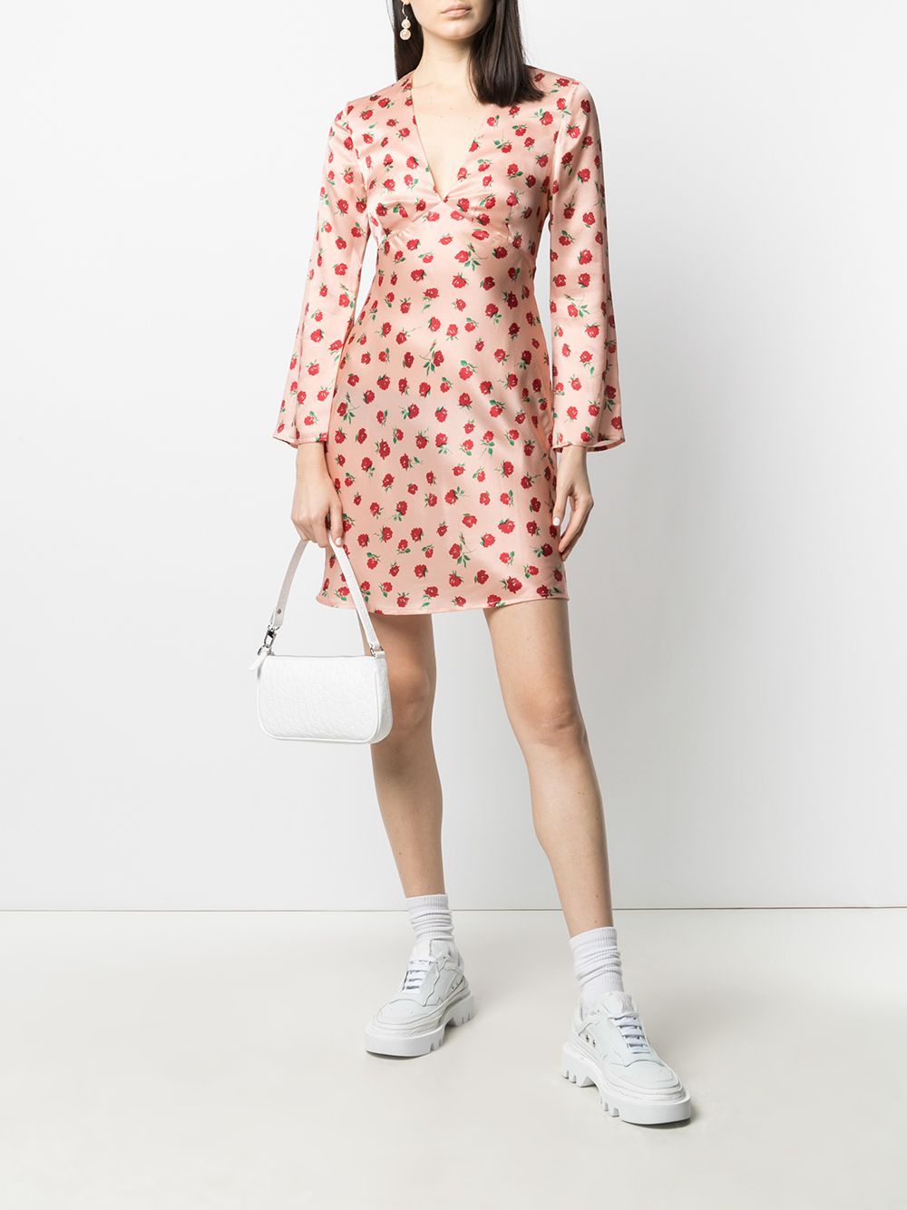 BY FAR ONE SHOULDER BAG WITH IMITATION CROCODILE PATTERN