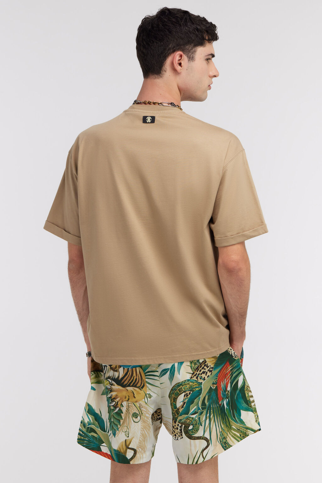 Roberto Cavalli Short-sleeved T-shirt In Brown