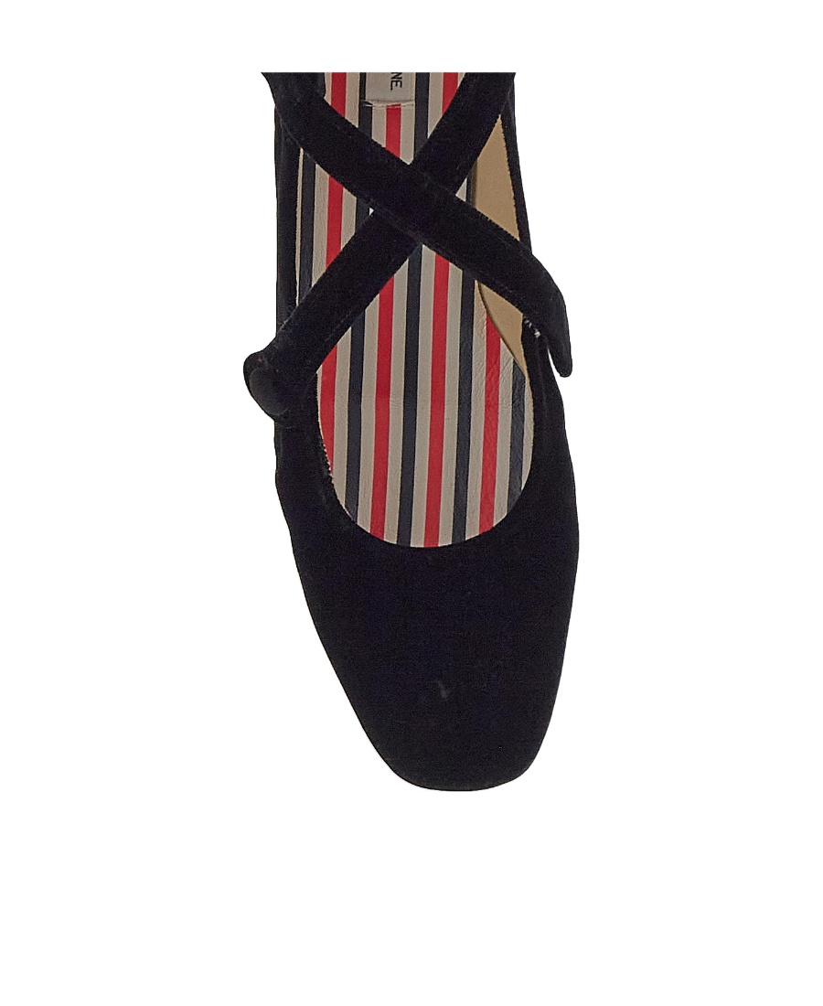 Thom Browne Criss-cross Velour-finish 55m Sandals In Black
