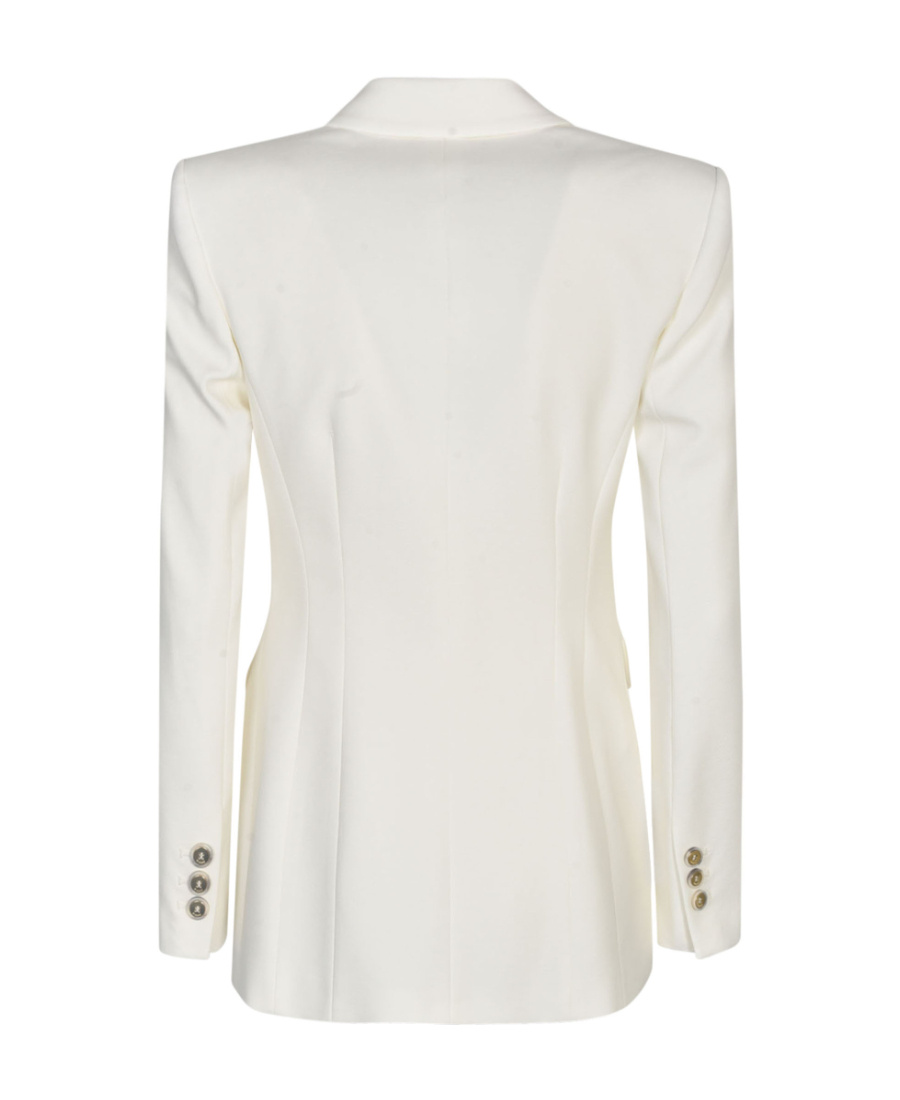Pinko Glorioso Double-breasted Full Milano Blazer In White