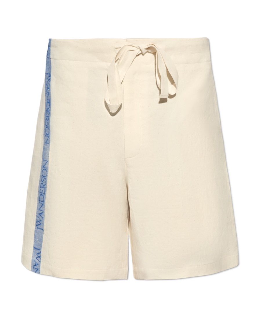 Jw Anderson Linen And Cotton Shorts In White