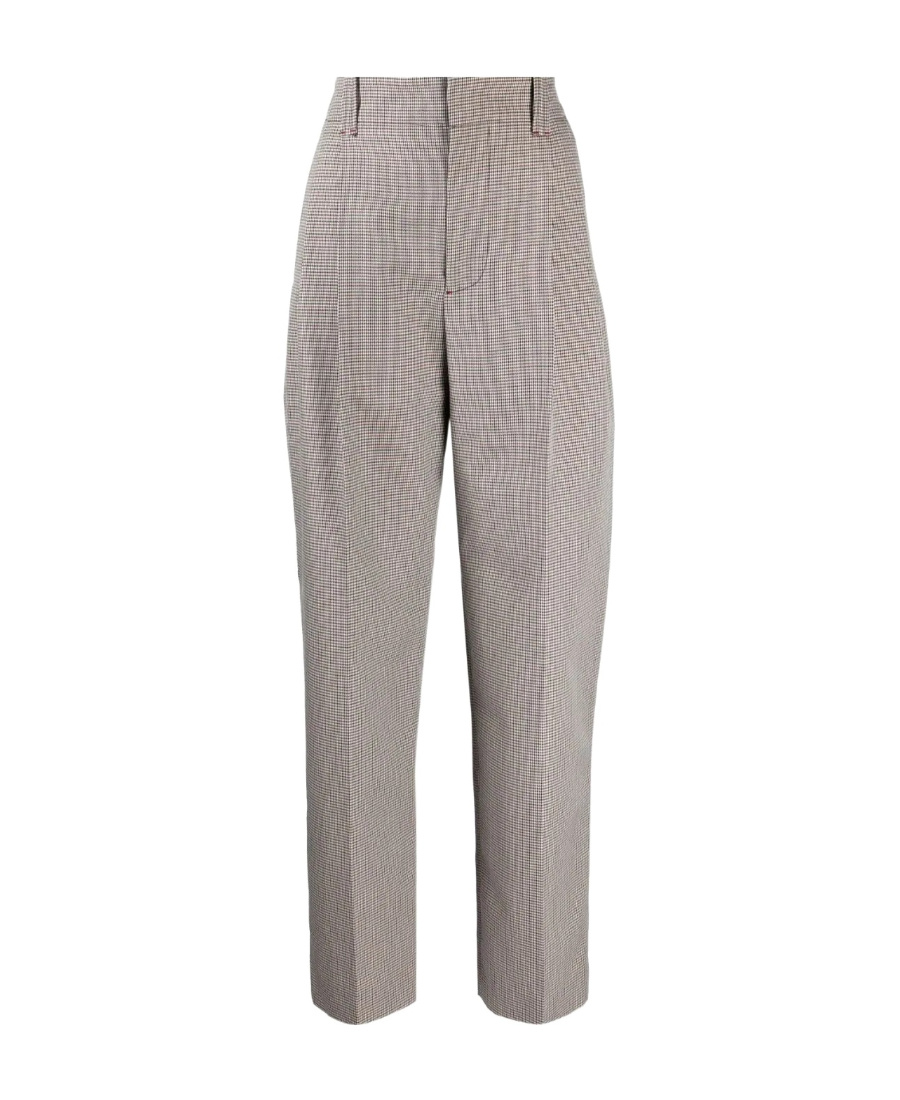 Marni Pleated Cropped Trousers In Gray