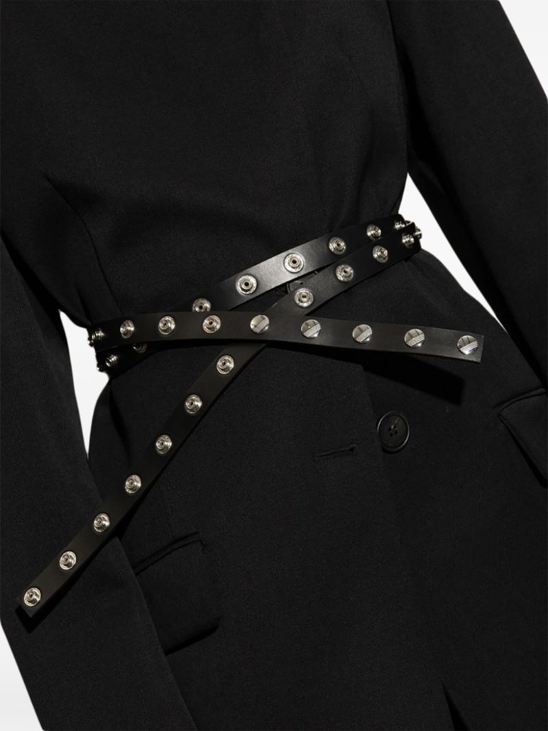 Attico The  Press-stud Embellished Belt In Black