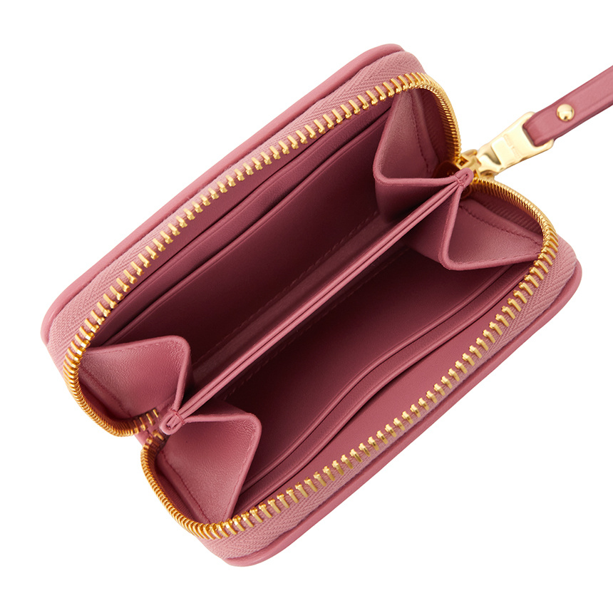 Miu Miu Matelassé Coin Purse In Pink