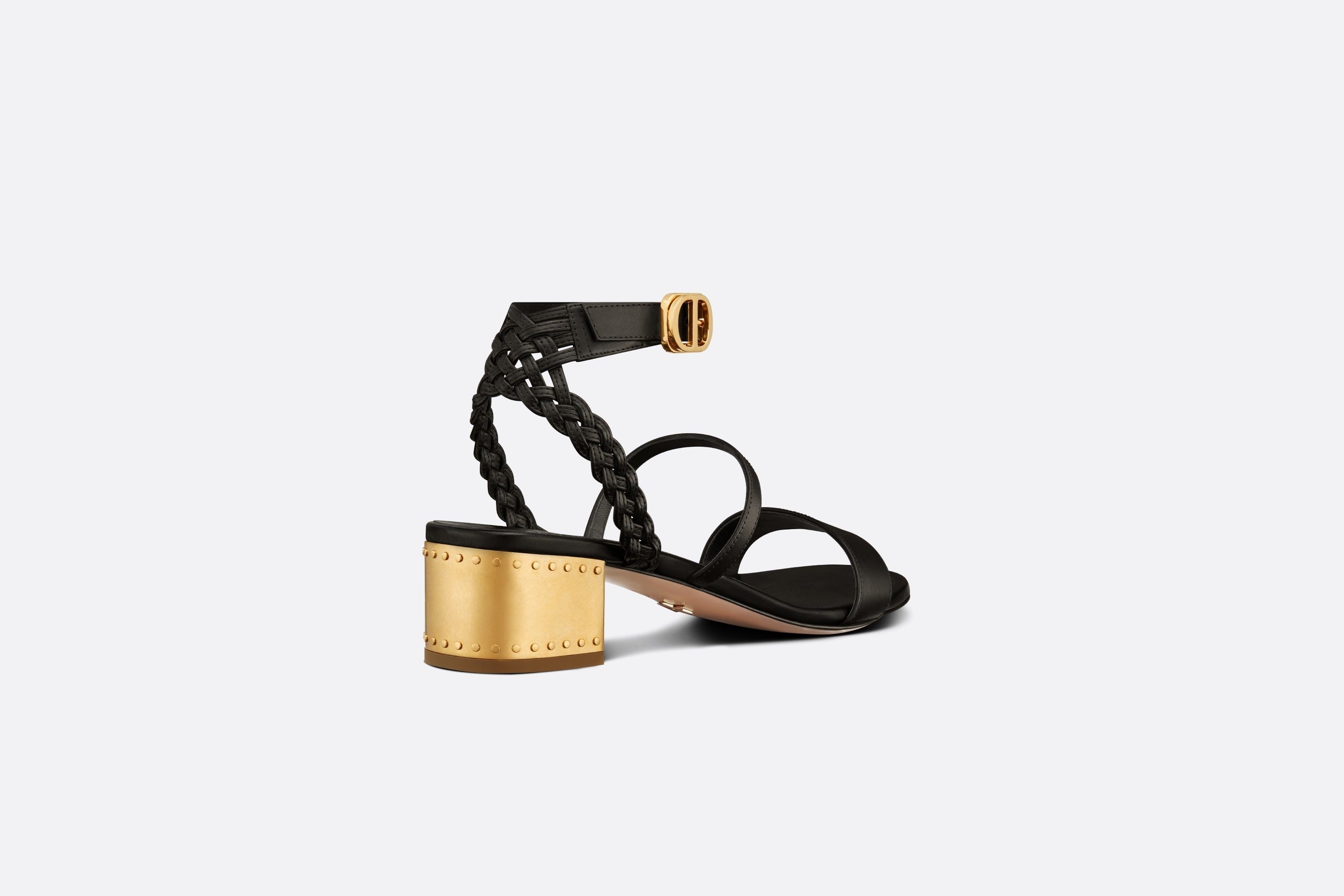 Dior G E Heel Sandals In Black