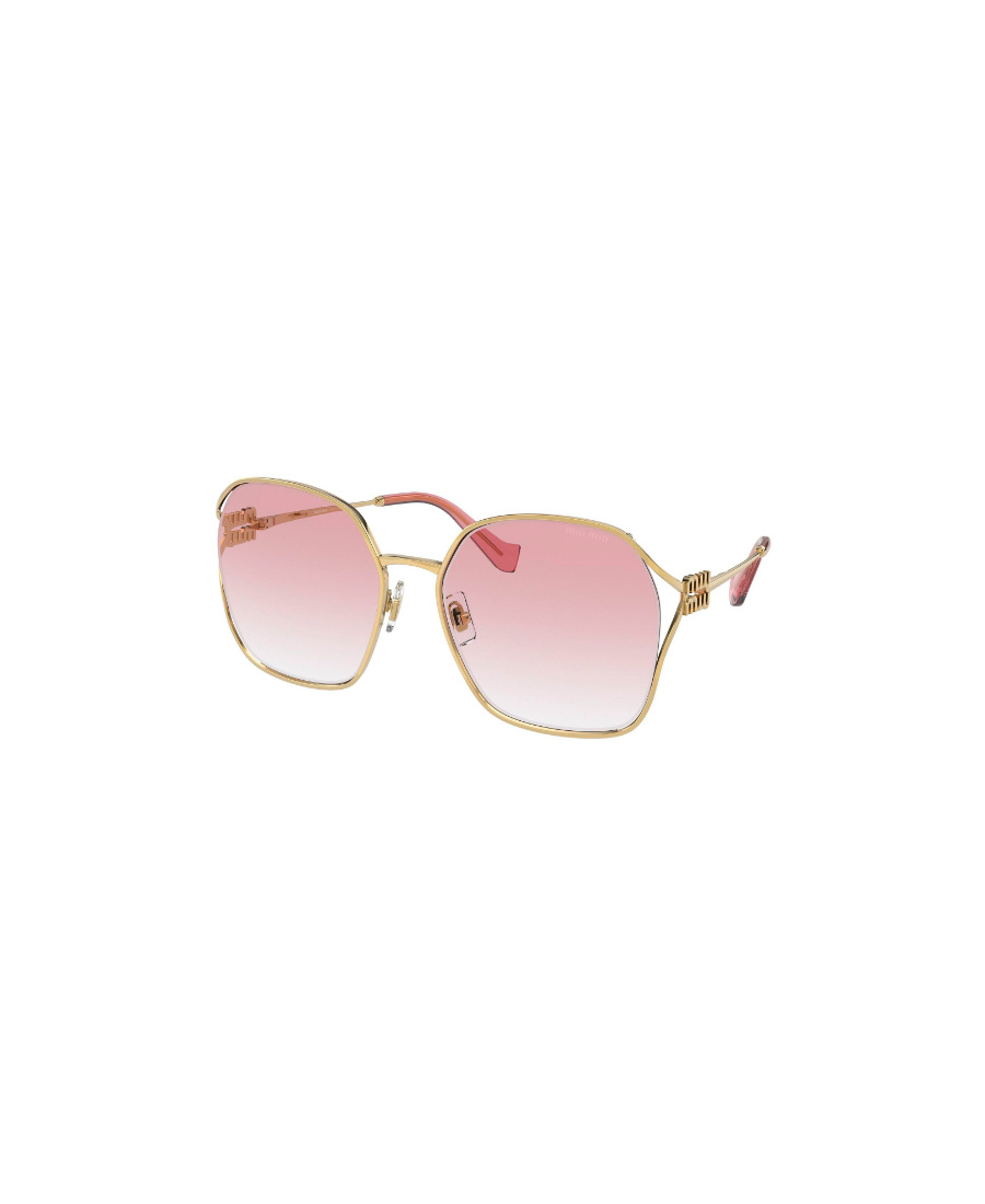 Miu Miu Mu 52ws Gold Sunglasses In Pink