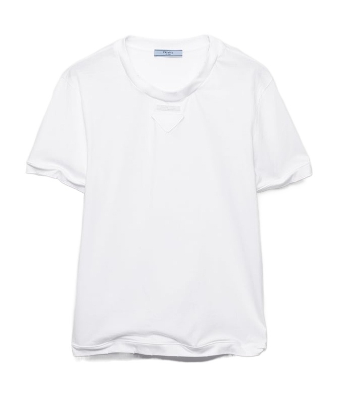 Prada Cotton Jersey T-shirt In White