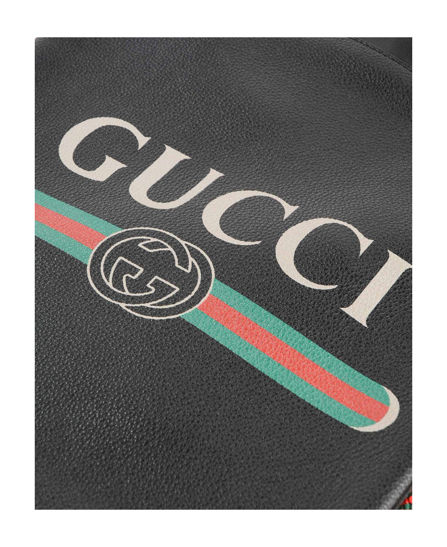 Gucci Logo Drawstring Backpack In Black