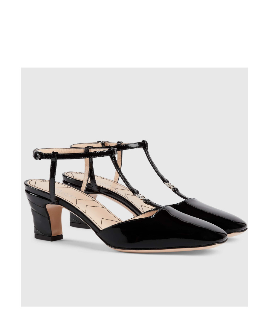 Gucci Double G Slingback Pumps In Black