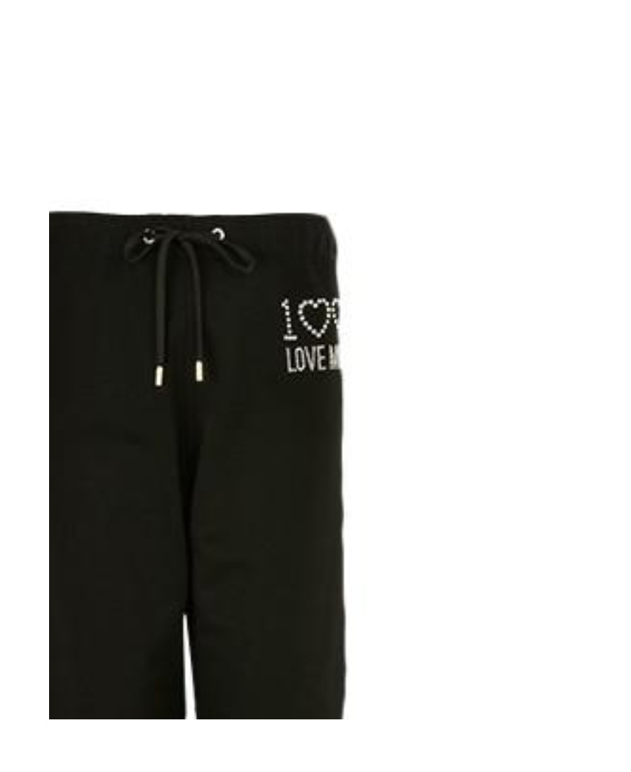 Moschino Logo Lace Up Sweatpants In Black