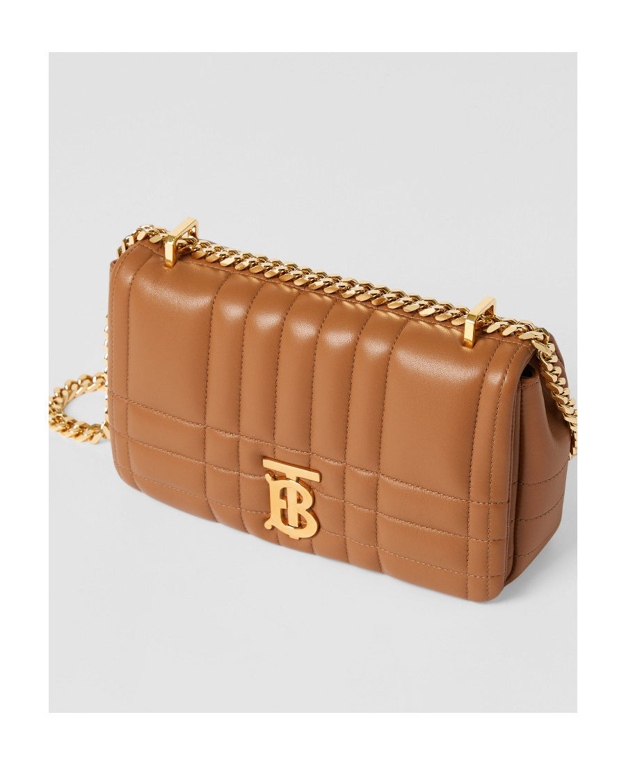 Burberry Small Quilted Lola Bag In Brown