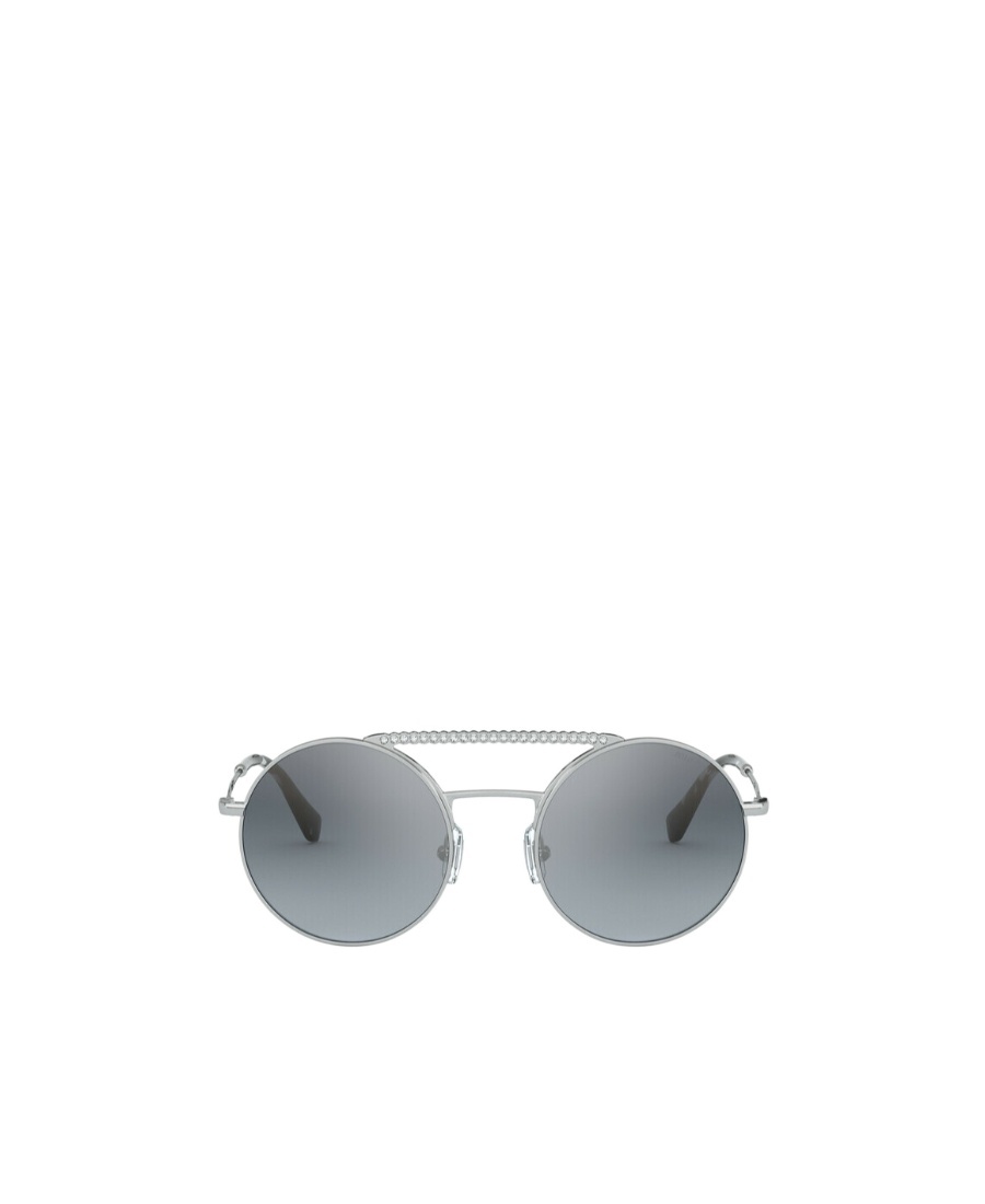 Miu Miu Geometric Frame Sunglasses In Gray