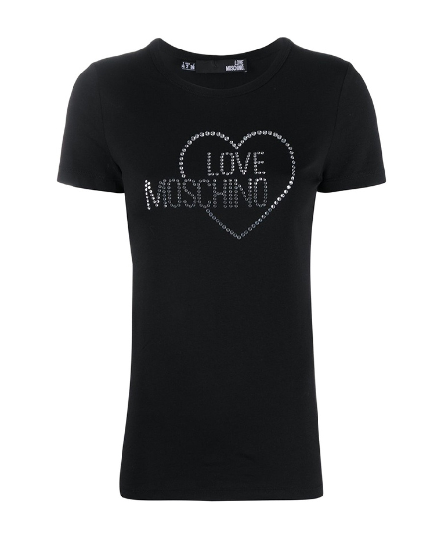 Moschino T-shirt With Round Neck And Short Sleeves In Black