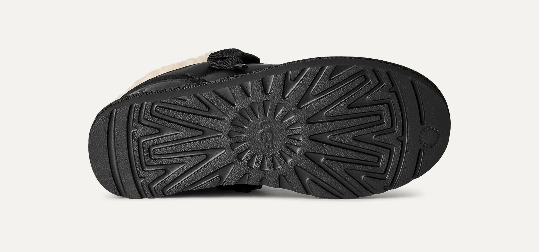 Ugg Lowmel Lace-up Shearling Sneakers In Black