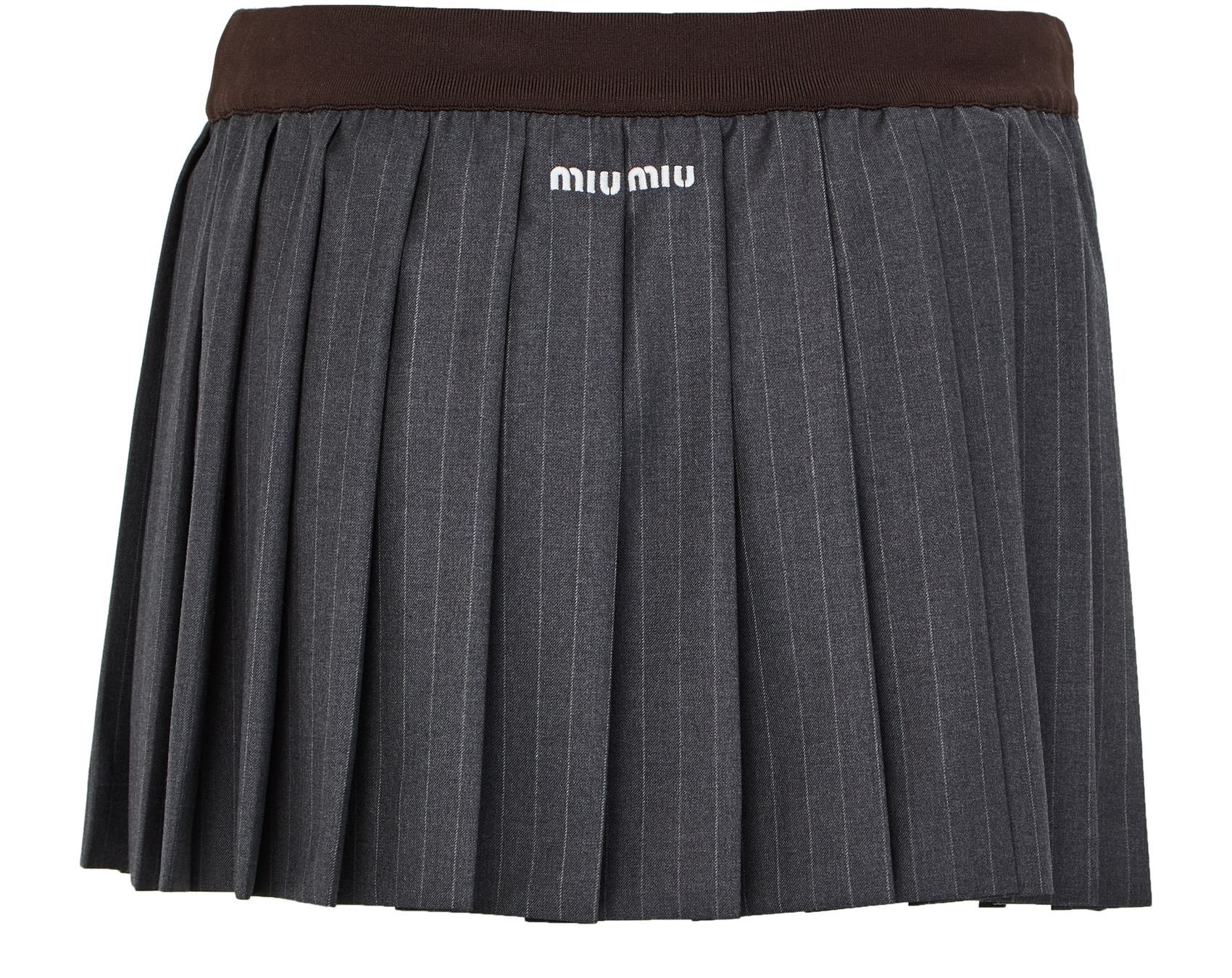 Miu Miu Pleated Skirt In Black